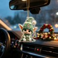 thumbnail image 6 of Christmas Flat Acrylic Ornaments, Cute Mini Hanging Pendants Xmas Tree Decorations, Car Interior Rearview Mirror Hanging Decor Festive Small Gift, C, 6 of 6