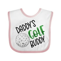 Inktastic Daddy's Golf Buddy with Golf Ball Boys or Girls Baby Bib