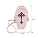 thumbnail image 5 of Bolsa cruzado gótico con forma de ataúd, hombro de PU, de mano para fiesta temática de Halloween (rosa) Ndcxsfigh Para Estrenar, 5 of 9