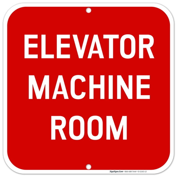 Elevator Machine Room Sign,