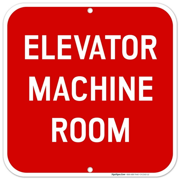 Elevator Machine Room Sign,