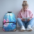 thumbnail image 2 of Yuyamidu Blue Pink Axolotl Kids Backpacks for Girls Boys Elementary School Backpacks 17 Inch Bookbag Middle School Backpack Kawaii Book Bag Kids School Bags, 2 of 7