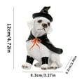 thumbnail image 4 of Sylvtty Halloween Labrador Puppy Statue Resin Witch Dog Figurine with Hat Cape Spooky Pet Sculpture Home Garden Decor, 4 of 7