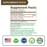 Lovita Odorless Garlic Extract | 5000mg | 1.25% Allicin | Gluten-Free | Support Immune Cardiovascular Health | 60 Vegetarian Capsules (Pack of 5)