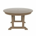 thumbnail image 5 of WestinTrends Malibu Patio Dining Table, All Weather Poly Lumber Adirondack 47" Trestle Round Outdoor Table with Umbrella Hole, Weathered Wood, 5 of 7