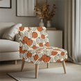 thumbnail image 3 of HELLHERO Thanksgiving Armless Accent Chair Cover Featuring Pumpkin Print, Anti Scratch Elastic Bottom Protector for Living Room Kitchen, 3 of 8