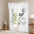 thumbnail image 3 of Manfei Boys Ball Game Black Out Curtains,Ice Hockey Lovers Curtains Pack of 2 (42x63 Each),White Black Bedroom Curtains For Boys Kids,Microfiber Bedroom Decor, 3 of 6