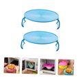 thumbnail image 4 of GAXIRE 2Pcs Blue Heating Dish Rack Microwave Oven Tray Holder with Material, 4 of 8