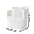 thumbnail image 3 of EGNMCR Rotating Desk Organizer Multi Compartment Storage Box For Pens Stationery Makeup Brushes Office Supplies And Small Items For Home Classroom And Workplace Plastics Storage Boxs, 3 of 8