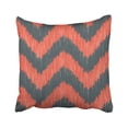 thumbnail image 1 of BOSDECO Housse de Coussin Motif Chevron Ikat Faux Graphique Noir 16x16 Pouces, 1 of 1