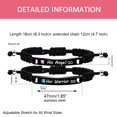 thumbnail image 7 of Uloveido His Angel Her Warrior Handmade Black Engraved Bracelets for Couples Boyfriend and Girlfriend Birthday Anniversary Bracelet Gift Y781, 7 of 7