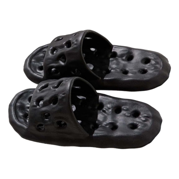 HNMKIU Unisex Openwork Bath Slippers for Couples Water Friendly for Outdoor Shower and Indoor Home Comfort Women's Slippers Black,41