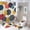 Color-2yushi, variant on Colorful Textured Circle Pattern Bathroom Sets with Shower Curtain And Rugs, Incl with 12 Hooks,Toilet Lid Oval Rug