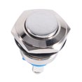 thumbnail image 5 of BOROCO 12V 16mm Coche Impermeable Momentáneo Botón de Metal Encendido Apagado Interruptor de bocina Plata, 5 of 5