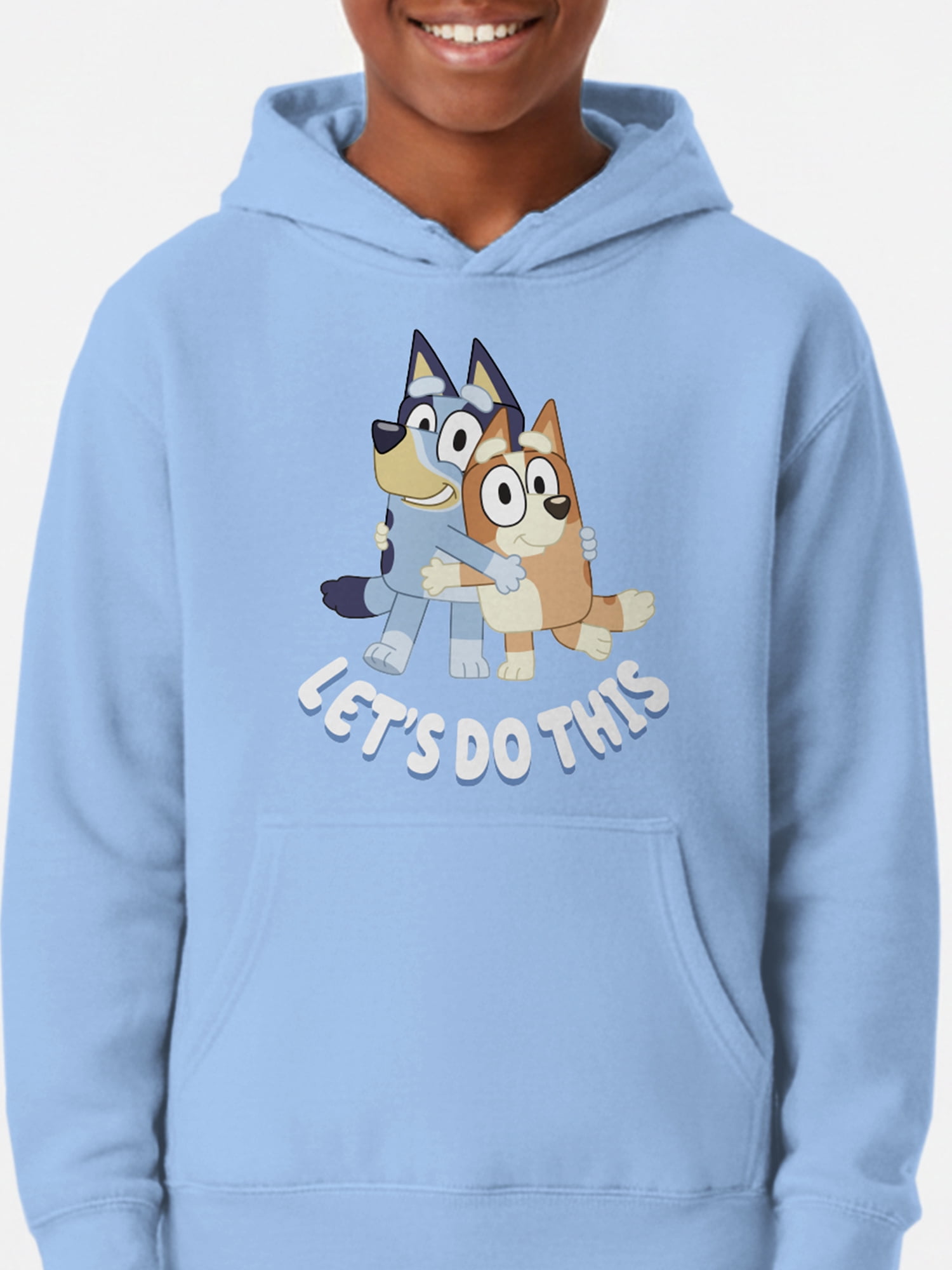 Bluey Kids Graphic Fleece Hoodie, Friends for Life, Sizes 4-18