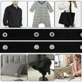 thumbnail image 6 of 1 Set 10Yards Black Cotton Snap Button Trim Sewing Snap Tape Trim with Brass Buttons for DIY Crafts Clothing Accessories Snap Button Tape Ribbon Fasteners 0.8 inch Wide, 6 of 6