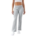 thumbnail image 2 of HAJWOH Yoga Flare Pants for Women Petite Low Rise Foldover Flared Pants Bell Bottom Leggings Wide Leg Tummy Control Leggins, 2 of 6