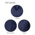 thumbnail image 2 of Dagacci Medical Uniform 4-Way Stretch Y-Neck Scrub Set, 2 of 3