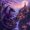 Purple Yellow, variant on Manfei Fantasy Blue Dragon Animals Shower Curtain 72Wx72L,Tree Flower Moon Bathroom Curtain,Navy