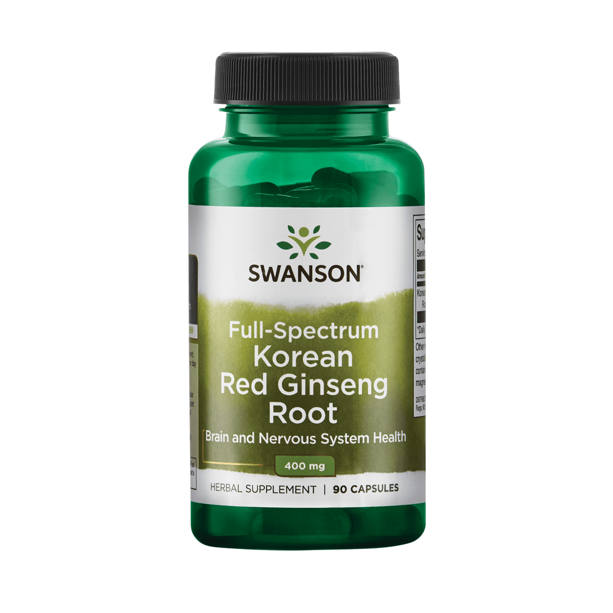 Swanson Full Spectrum Korean Red Ginseng Root Capsules, 400 mg, 90 Count