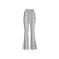 thumbnail image 4 of SCSAlgin Women High Waisted Boho Flare Palazzo Pants Stretch Wide Leg Bell Bottom Yoga Leggings, 4 of 5