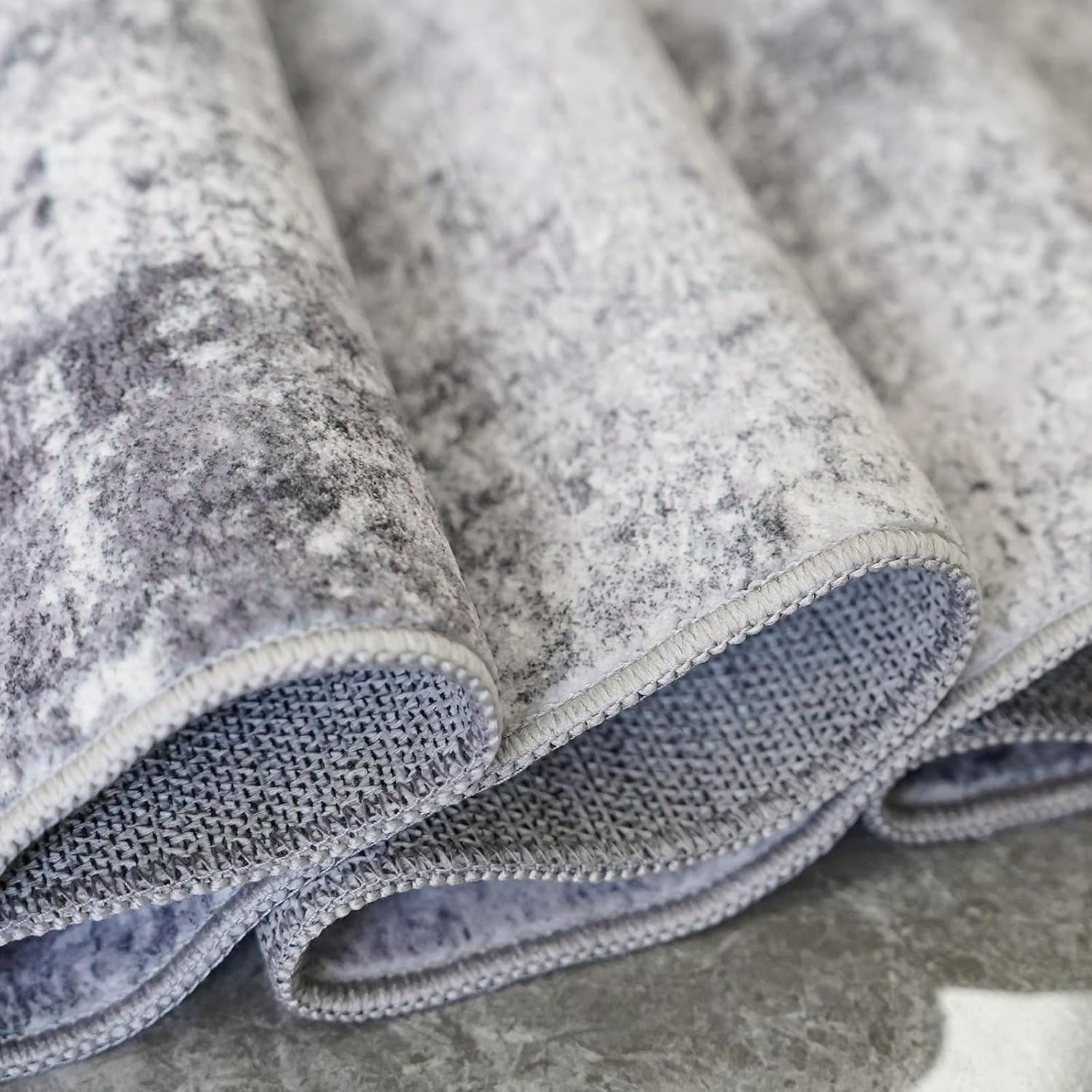 RUUGME Washable 3x12 Hallway Runner Rug - Runner Rugs Modern Stain Resistant Indoor Mat Rug Runner for Laundry, Bedroom Non Slip Rubber Backing Thin Super Soft Room Decor Floor Carpet 3x12 Grey