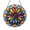 Stained Glass 7.87 Inch, variant on Round Floral Pattern Stained Glass Style Digital Art Set