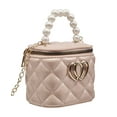 thumbnail image 2 of Willow & Ruby Kid’s Mini Quilted Bucket Bag for Girls (Youth) in Black, 2 of 2
