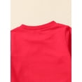 thumbnail image 5 of Qmyliery Kid Girls Christmas Pants Set, Long Sleeve Letters Print Sweatshirt + Elastic Waist Flare Pants,6 Months-4 Years, 5 of 9