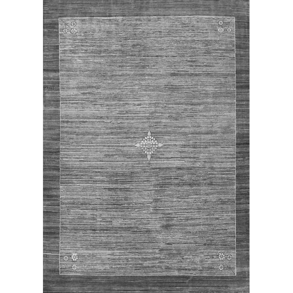 Ahgly Company Indoor Rectangle Abstract Gray Contemporary Area Rugs, 7' x 10'