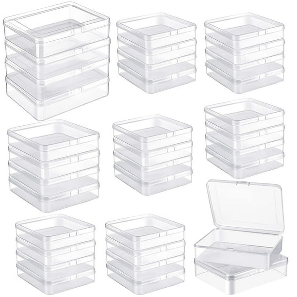 12 Pack Plastic Clear Storage Box Organizer Small Storage Case Containers  Toy Ring Jewelry Organizer Makeup Case Craft Container