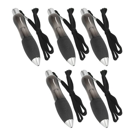 Wide Weighted Pen, Retractable Weight Balance 5pcs Lanyard Fat Heavy Weighted Pens Handwriting Aids Low Grip Strength For Parkinsons Black