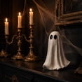 thumbnail image 4 of Halloween Resin Ghost Ornament, Cute Ceramic-Style Ghost Desktop Decoration, Classic Soft Halloween Decor Prop for Home Showcase, Parties, Store Displays, 4 of 7