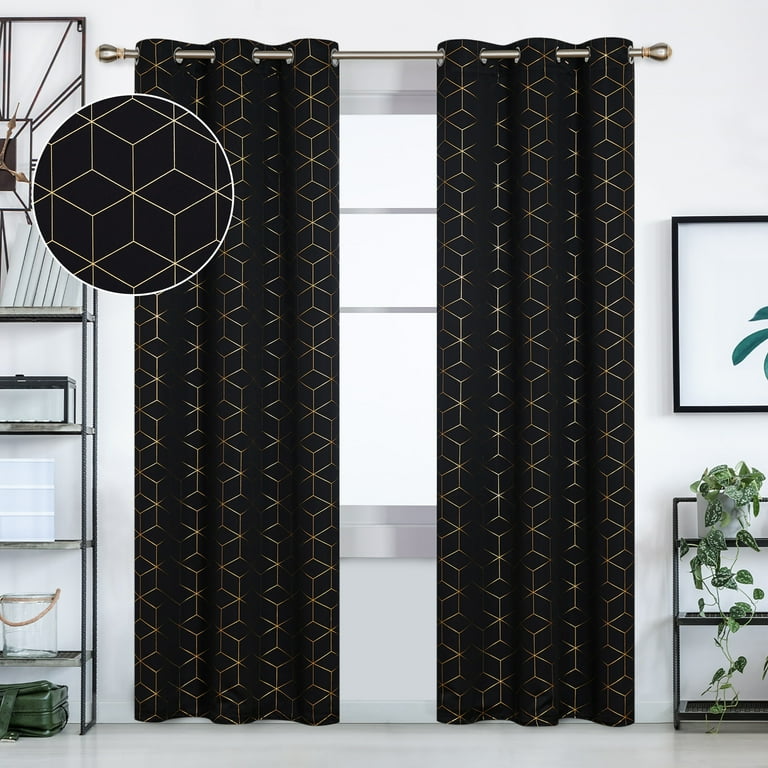 Black And Gold Living Room Curtains Baci Living Room