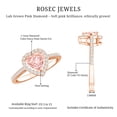 thumbnail image 5 of Rosec Jewels IGI Certified 1 Carat Lab Grown Pink Diamond Heart Engagement Ring - Fancy Pink Color - VS1 Clarity - Romantic Gift For Her, 14K Rose Gold, US 4.00, 5 of 8
