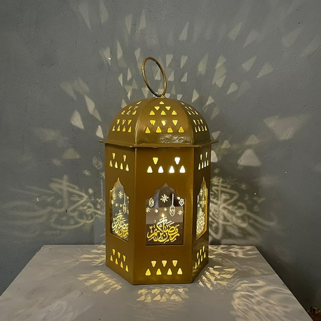 Dpityserensio Mini Lantern With LED Ramadan Lantern Decoration Mini Lantern Decor With Candles Hanging Lanterns For Ramadan Decor Christmas Wedding Table Centerpiece Decor