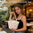 thumbnail image 5 of Cherry Purse Fruit Printed Bucket Tote Shoulder Bag, Cherry Leather Tote Bag, Cute Y2K Shoulder Purse for Women, Pink Designer Handbag with Top Handle, Fruit Print Clutch Satchel, 5 of 5