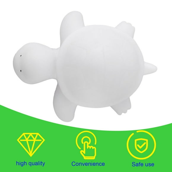 PVC Novelty Cute Off White Multi-Color Change LED Light Turtle Mood Lamp Night Light Glow ON/OFF Switch to Control Relaxing Atmosphere