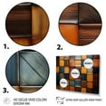 thumbnail image 3 of Designart "Earth Colors Tiles in Colorful Patterns VI" Geometric Framed Wall Art Decor - Bohemian Multicolor Boho Mosaic Entryway Framed Wall Art Print, 3 of 6