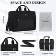 thumbnail image 4 of RAINSMORE Laptop Bag 17.3 Inch Laptop Briefcase for Men Women Large Waterproof Laptop Case Business Office Work Computer Bag Adjustable Shoulder Messenger Bag,Black, 4 of 7