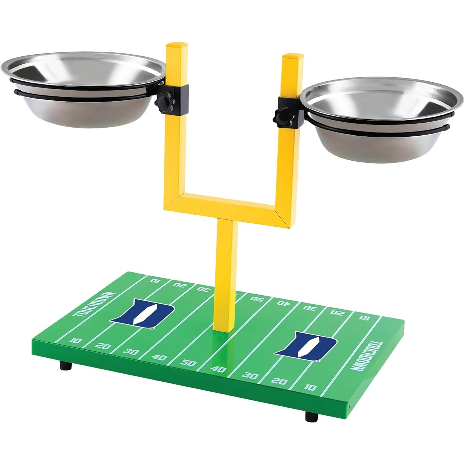 Pets First NCAA Football Goalpost Elevated Dog Feeder Stainless Steel Bowl