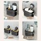 thumbnail image 3 of Organizador para esponjas de fregadero | Cesta de fregadero colgante de plástico con ventosa | Almacenamiento en esquina para esponjas, cepillos y paños | Gran capacidad | Diseño de drenaje, 3 of 6