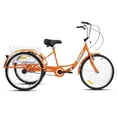 thumbnail image 2 of Bicicleta Urbana Gospel Tricicleta Rodada 24 Naranja con Canasta PL7001-NAR, 2 of 10