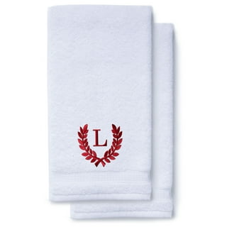 Monogrammed Towel Set, Personalized Gift, Set of 3- Black Block