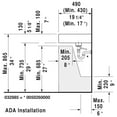 thumbnail image 2 of Duravit 0329850087 Vero 33-1/2" Ceramic Bathroom Sink for Vanity, Wall Mounted o, 2 of 4
