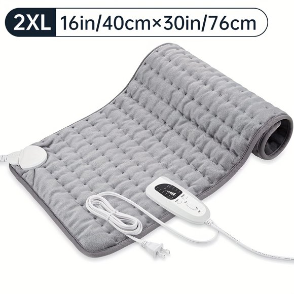 SNNROO 1pc Heating Pad For Back Neck Shoulder Abdomen Waist Knee And Leg Comfort - 6 Heat Settings 4 Timer Settings 2-Hour Auto-Off Machine Washable Moist/Dry Heat - Extra Large