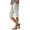 05# Khaki, variant on Petite Capris for Women Knee Length Pull On Cotton Linen Capri Pants Striped Dressy Casual Straight Leg Elastic Waist Cropped Pants with Pockets Wine S