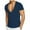 Blue, variant on YFNNUP V Neck T Shirt for Men Summer Short Sleeve Solid Shirts Lightweight Casual Sports Tee Bodybuilding Gym Workout Tee