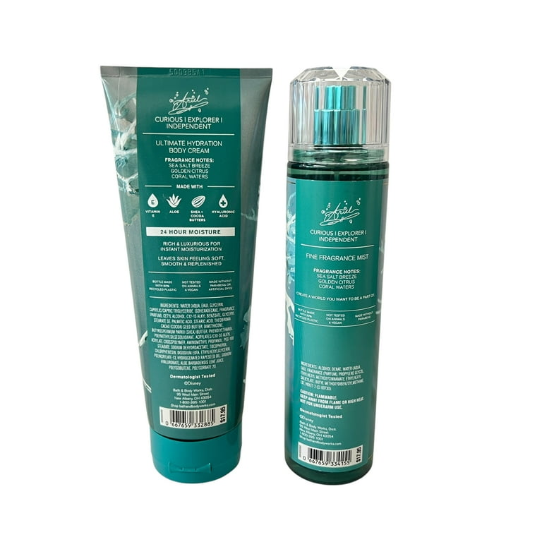 Bath and Body Works アリエルセット Bath & Body Works Ariel Mist & Body Cream Set - Walmart.com