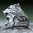 thumbnail image 4 of ZMY Home Stainless Steel Party Jewelry Nordic Viking Culture Skull Ring with Helmet and Beast Head Sculpture (12), 4 of 6